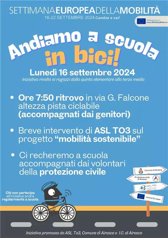 Andiamo a scuola in bici - settimana europea della mobilità