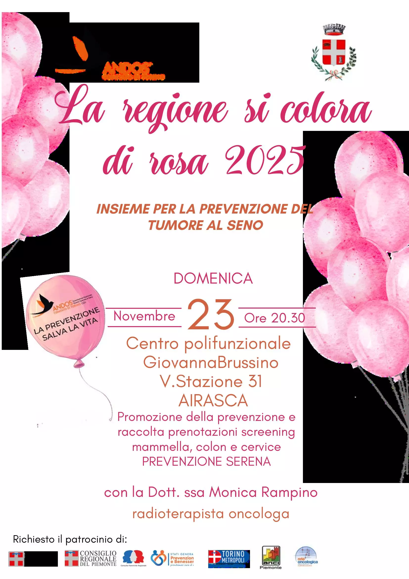 La Regione si colora di rosa 2025