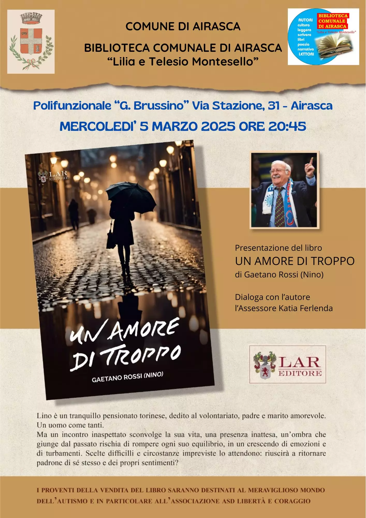 presentazione del libro Un amore di troppo